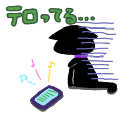 Black cat Chalta & Fish Chalre sticker #9480735