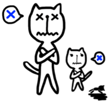 the cat loves words sticker #9481043