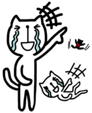 the cat loves words sticker #9481046