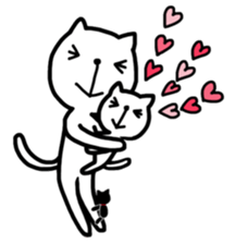 the cat loves words sticker #9481051