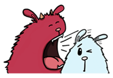 Some monsters are mean. sticker #9481698