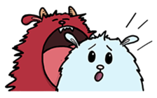 Some monsters are mean. sticker #9481705