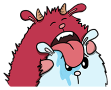 Some monsters are mean. sticker #9481710