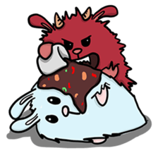 Some monsters are mean. sticker #9481713