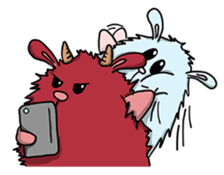 Some monsters are mean. sticker #9481717