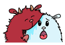 Some monsters are mean. sticker #9481725