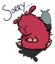 Some monsters are mean. sticker #9481729