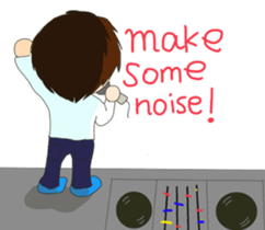 party people  DJ boy sticker #9483351