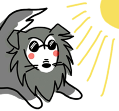 Naughty Sheltie PERCY sticker #9484205