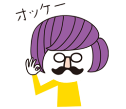 hanamegane girl sticker #9484545