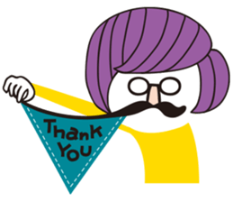 hanamegane girl sticker #9484546