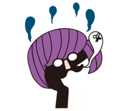 hanamegane girl sticker #9484550