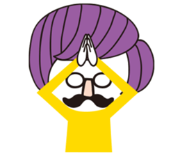 hanamegane girl sticker #9484551