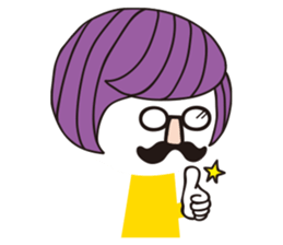 hanamegane girl sticker #9484553