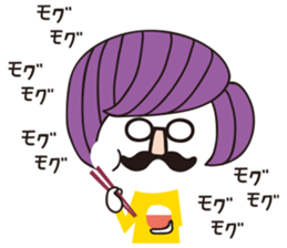 hanamegane girl sticker #9484565