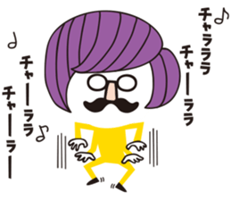 hanamegane girl sticker #9484573