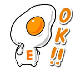 cute Fried egg!! sticker #9485858