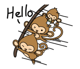 Happy monkeys sticker #9486705