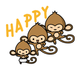 Happy monkeys sticker #9486718