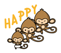 Happy monkeys sticker #9486718