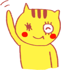 Yellow cat "Toraneko nekoko"2 sticker #9487704