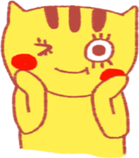 Yellow cat "Toraneko nekoko"2 sticker #9487705