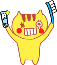 Yellow cat "Toraneko nekoko"2 sticker #9487706