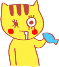 Yellow cat "Toraneko nekoko"2 sticker #9487708