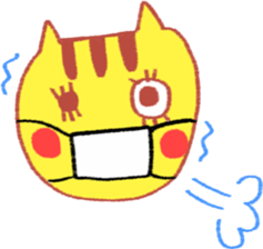 Yellow cat "Toraneko nekoko"2 sticker #9487714