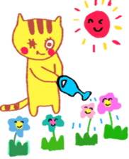 Yellow cat "Toraneko nekoko"2 sticker #9487718