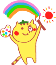 Yellow cat "Toraneko nekoko"2 sticker #9487720