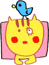 Yellow cat "Toraneko nekoko"2 sticker #9487724