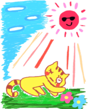 Yellow cat "Toraneko nekoko"2 sticker #9487725