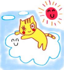 Yellow cat "Toraneko nekoko"2 sticker #9487726