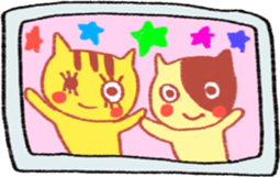 Yellow cat "Toraneko nekoko"2 sticker #9487728