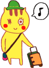 Yellow cat "Toraneko nekoko"2 sticker #9487729