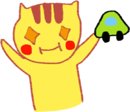 Yellow cat "Toraneko nekoko"2 sticker #9487731