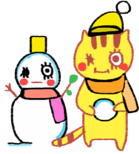 Yellow cat "Toraneko nekoko"2 sticker #9487732