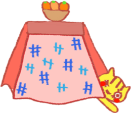 Yellow cat "Toraneko nekoko"2 sticker #9487733