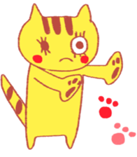 Yellow cat "Toraneko nekoko"2 sticker #9487739