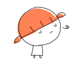 A lazy girl, yuri sticker #9487773