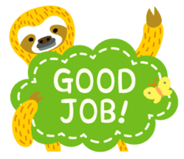 Sloth of the poker face sticker #9488211