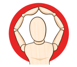 Wooden doll's daily life sticker #9489550