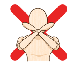 Wooden doll's daily life sticker #9489551