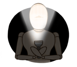 Wooden doll's daily life sticker #9489555