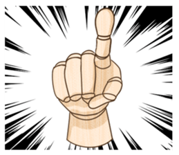 Wooden doll's daily life sticker #9489560