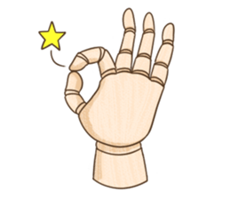 Wooden doll's daily life sticker #9489561