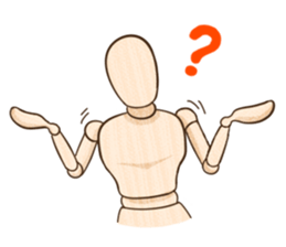 Wooden doll's daily life sticker #9489564