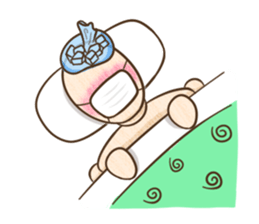 Wooden doll's daily life sticker #9489571