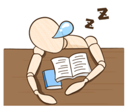 Wooden doll's daily life sticker #9489574